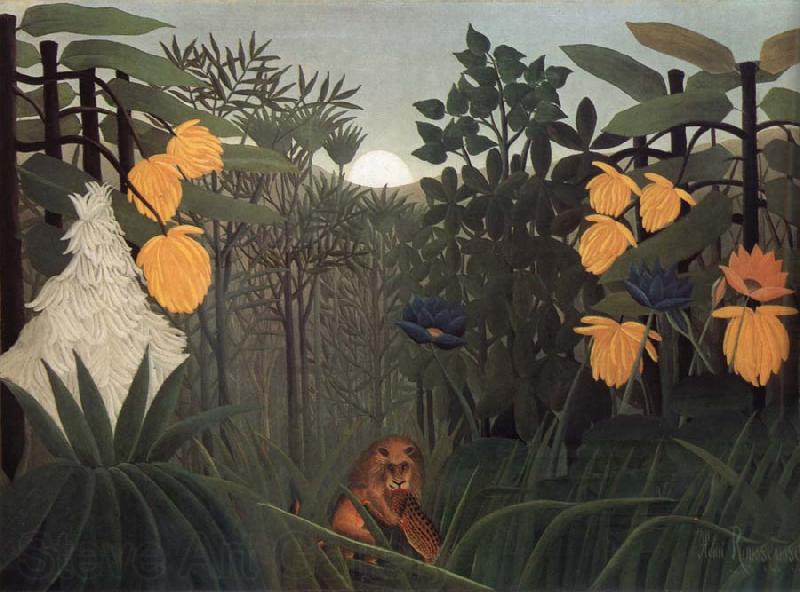 Henri Rousseau Repast of the Lion France oil painting art